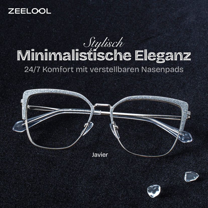 Javier Silber Rechteckig Brille