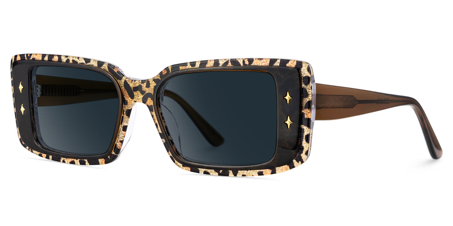 Gleam Leo Rechteckig Acetat Brille2