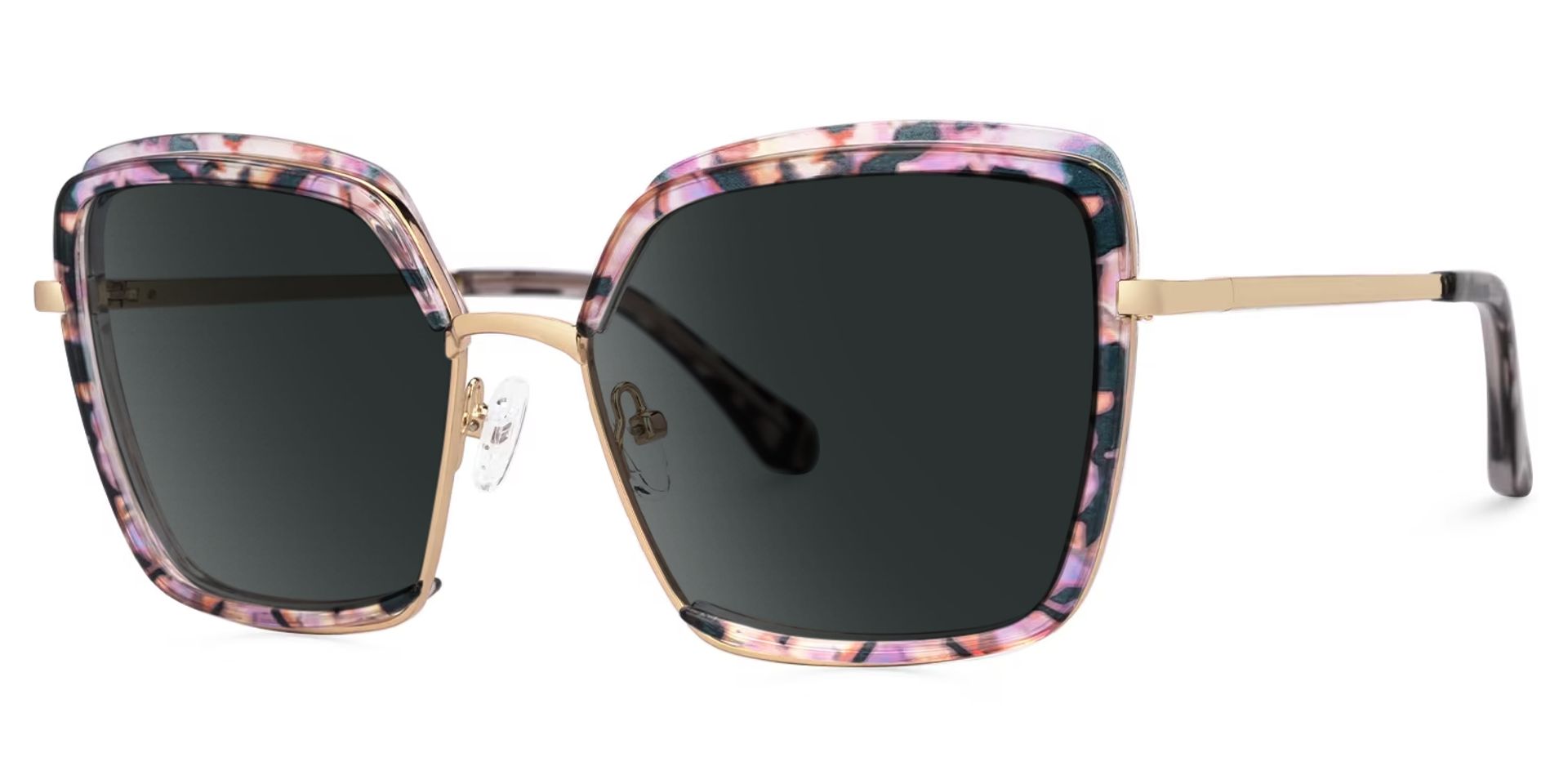 Chris Lila-Blumendruck Geometrisch Gemischte Materialien Brille1