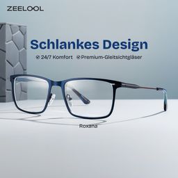 Roxana Blau Rechteckig Brille0