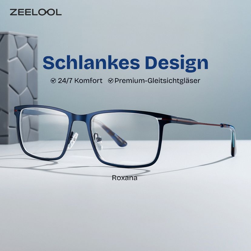 Roxana Blau Rechteckig Brille
