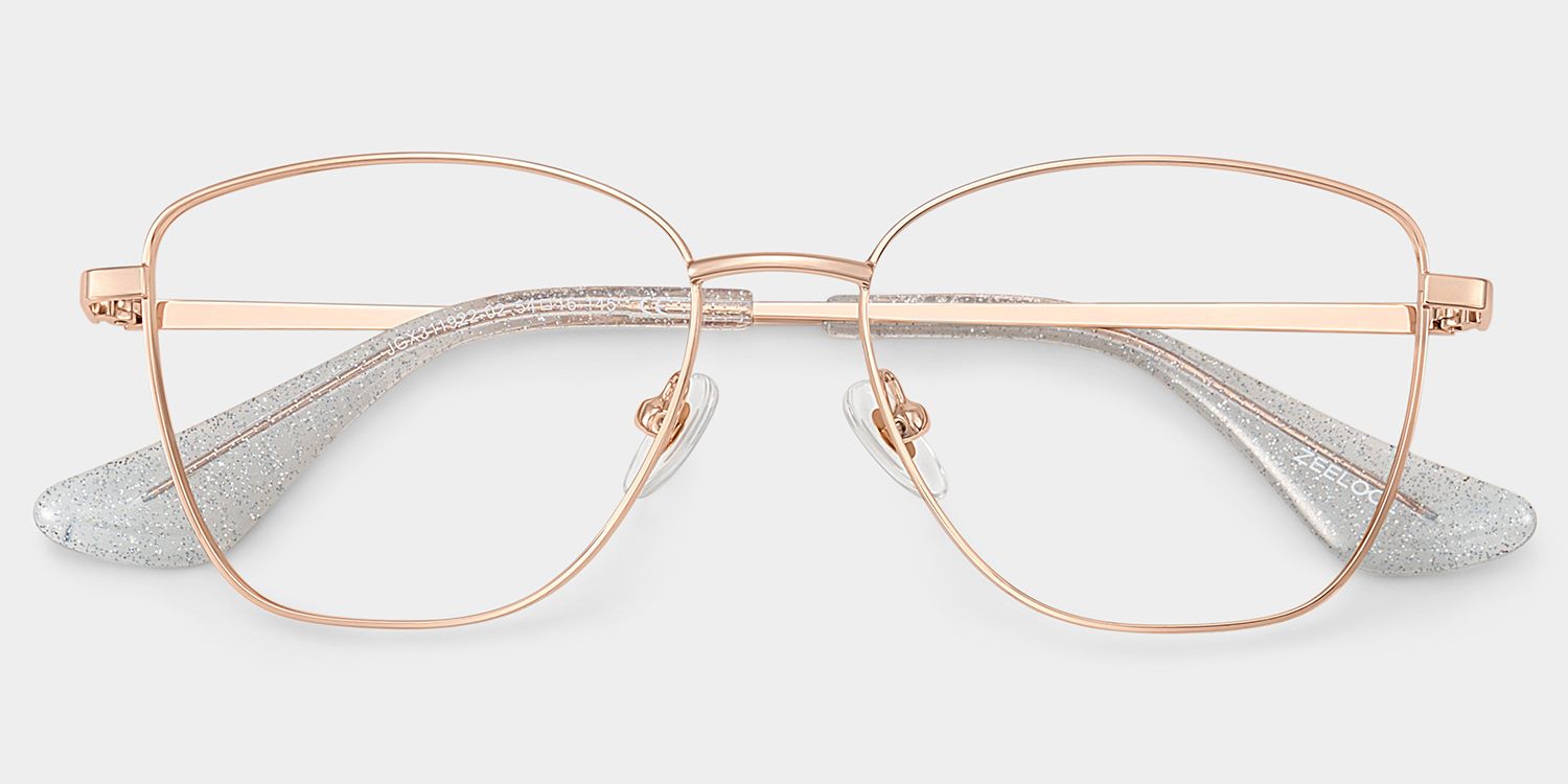 Skyler Rosa-Gold Schmetterling Brille3
