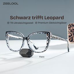 Fenn Schwarz-Tortoise Cateye Brille1