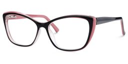 Fidelia Schwarz-Rosa Cateye Brille2