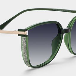 Walden Dunkelgrün Cateye Brille4