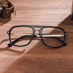 Berkeley Schwarz Pilot Brille0