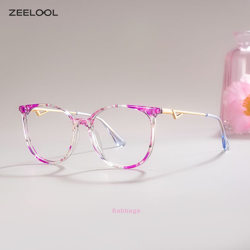 Babbage Lila Rund Brille