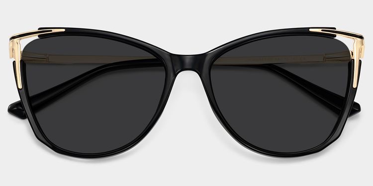 Pace Schwarz Cateye Sonnenbrille