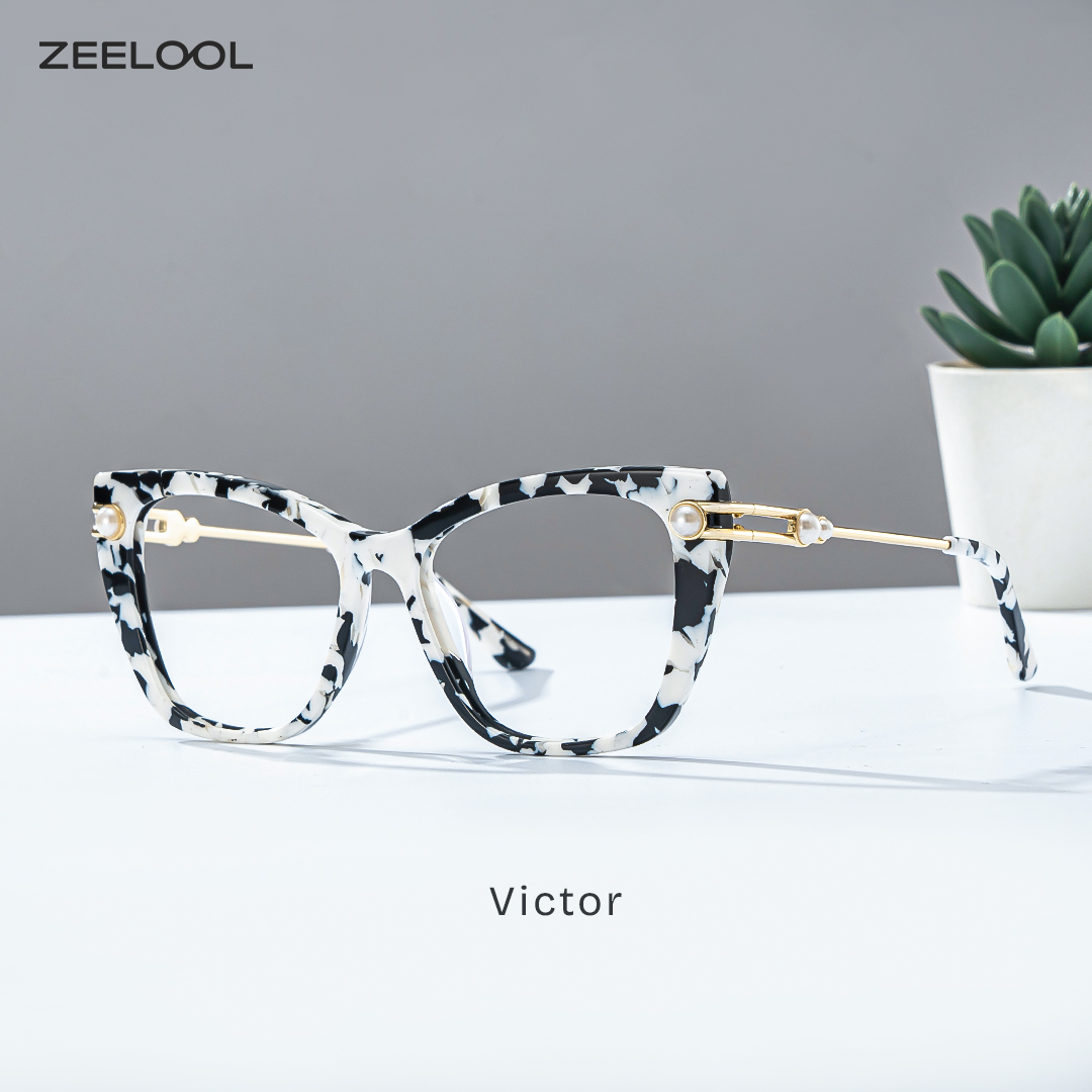 ZEELOOL Victor Marmor Cateye Brille
