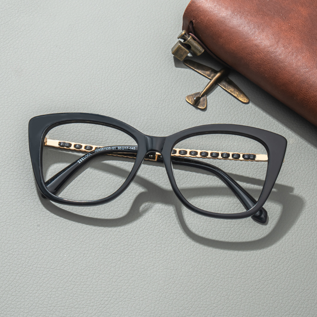ZEELOOL Deangela Schwarz Cateye Brille