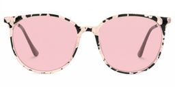 Babbage Blumendruck-Rosa Rund Brille0