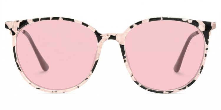 Babbage Blumendruck-Rosa Rund Sonnenbrille