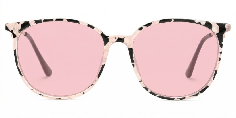 Babbage Blumendruck-Rosa Rund Sonnenbrille