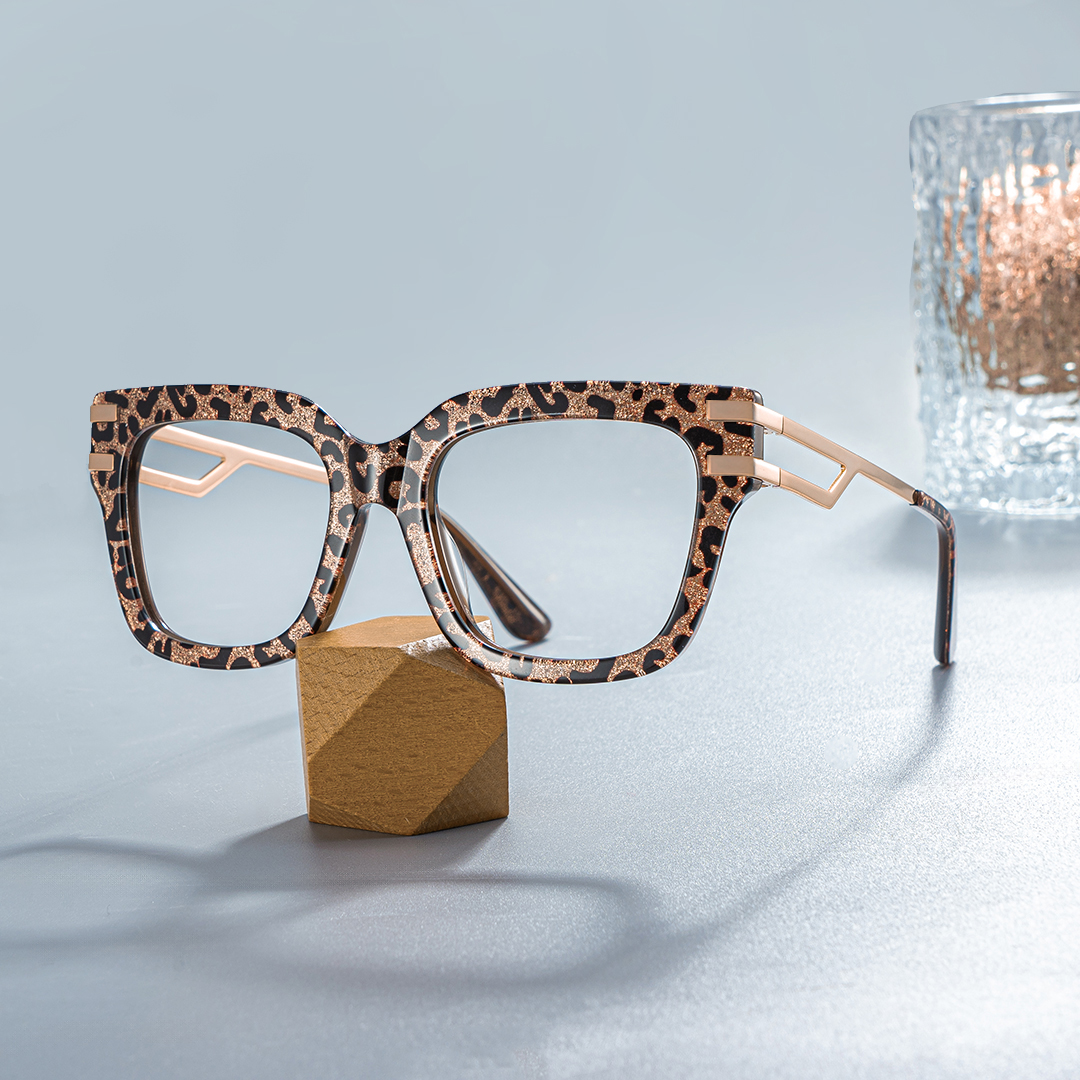 ZEELOOL Lidia Braun-Leo Quadratisch Brille