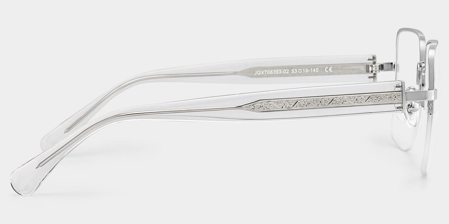 Lauren Silber Quadratisch Brille4