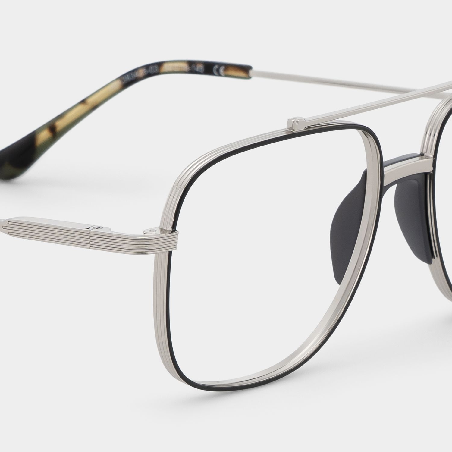 Poppy Schwarz Pilot Brille6