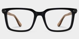 Noah Schwarz Rechteckig Brille1