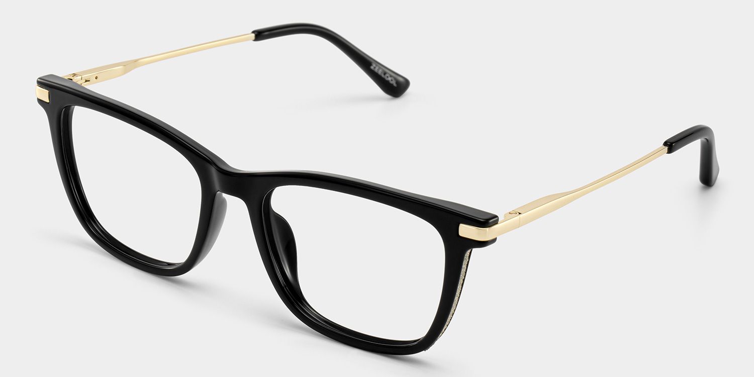 Selena Schwarz Rechteckig Brille3