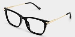 Selena Schwarz Rechteckig Brille3
