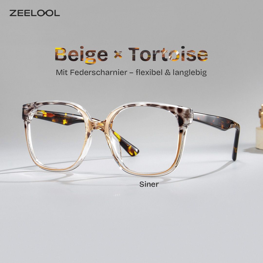 Siner Beige Quadratisch Brille0