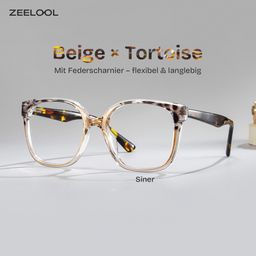 Siner Beige Quadratisch Brille0
