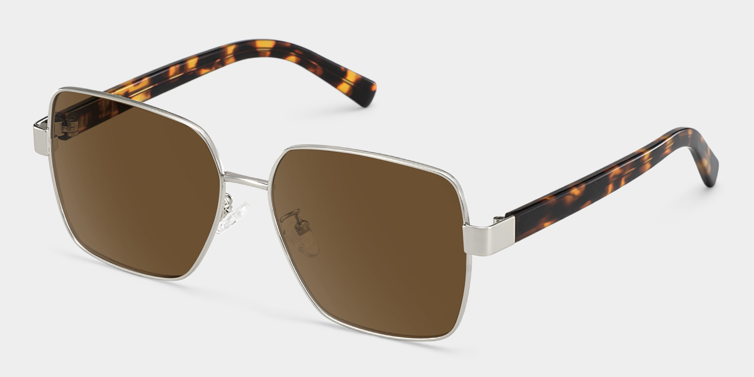 Vita Braun Quadratisch Sonnenbrille2