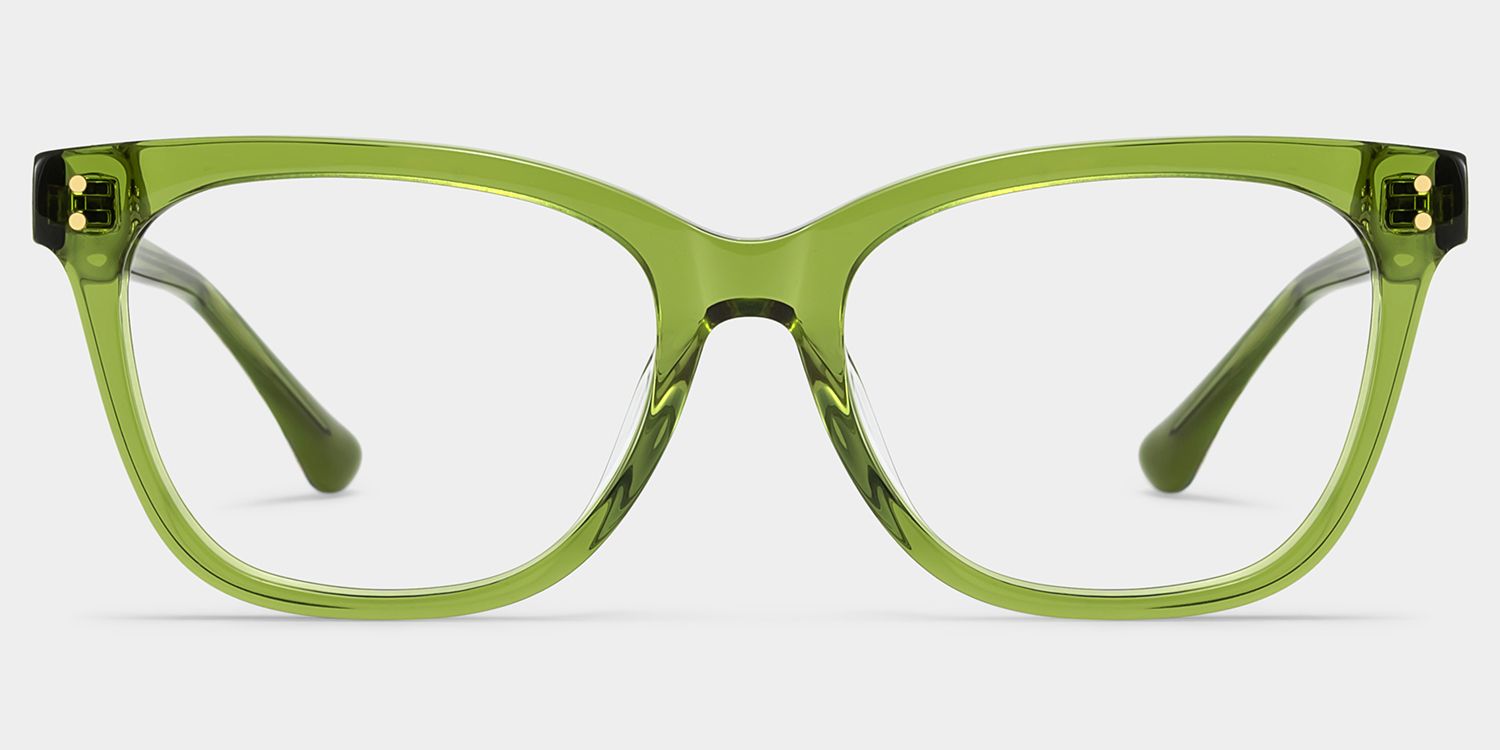 Vivienne Grün Rechteckig Brille4