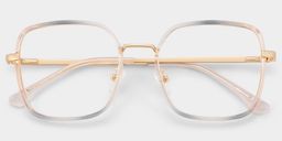 Kelby Rosa-Blau Quadratisch Brille1