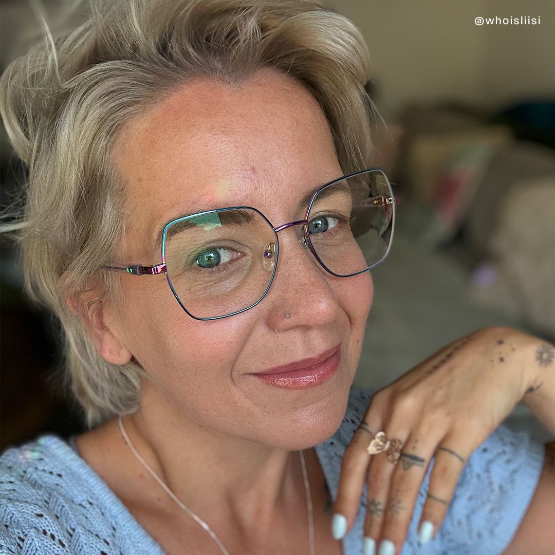 Billie Bunt Geometrisch Gemischte Materialien Brille12