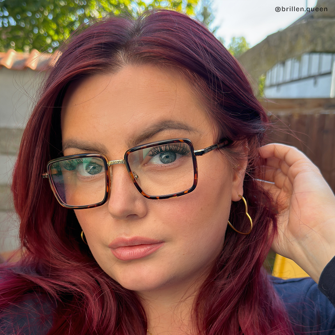 Hunter Tortoise Quadratisch Brille7