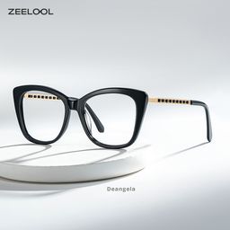 Deangela Schwarz Cateye Brille0