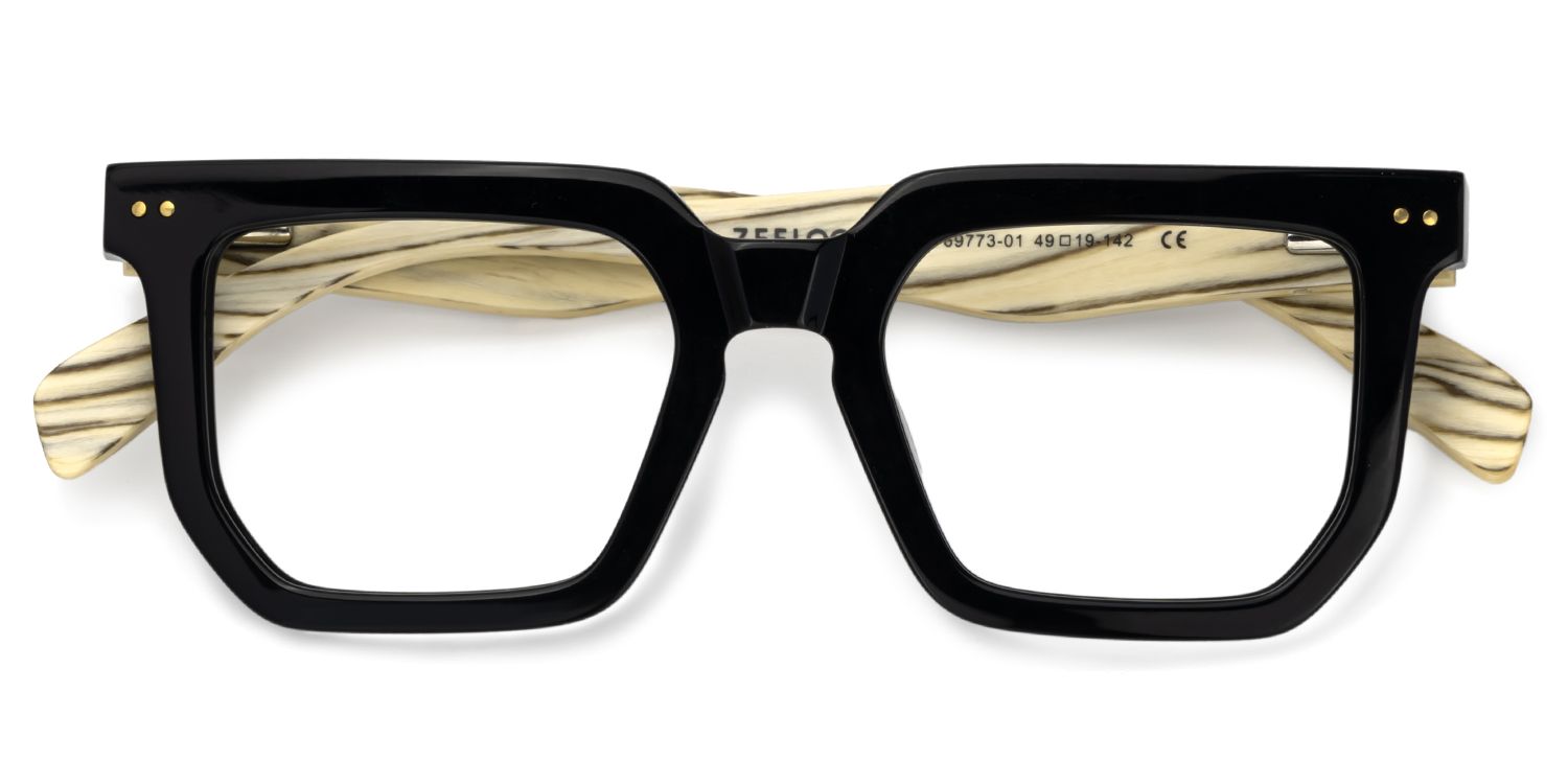 Shontay Schwarz Quadratisch Brille1