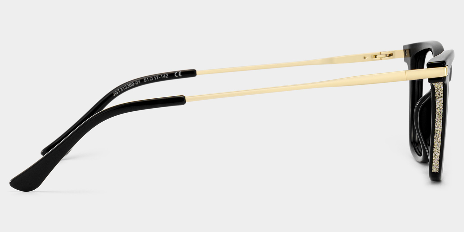 Selena Schwarz Rechteckig Brille5