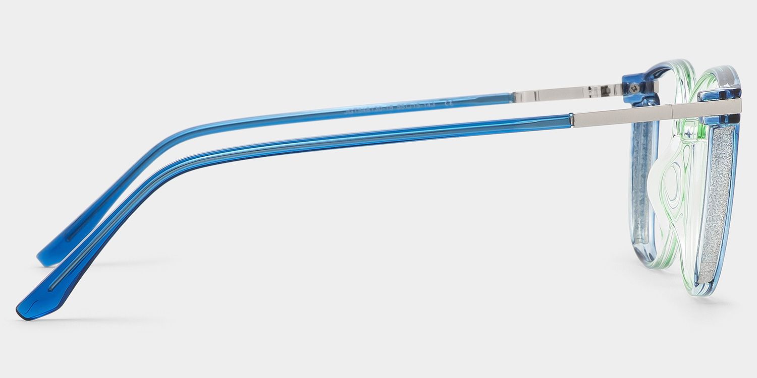 Walden Blau-Grün Cateye Brille3