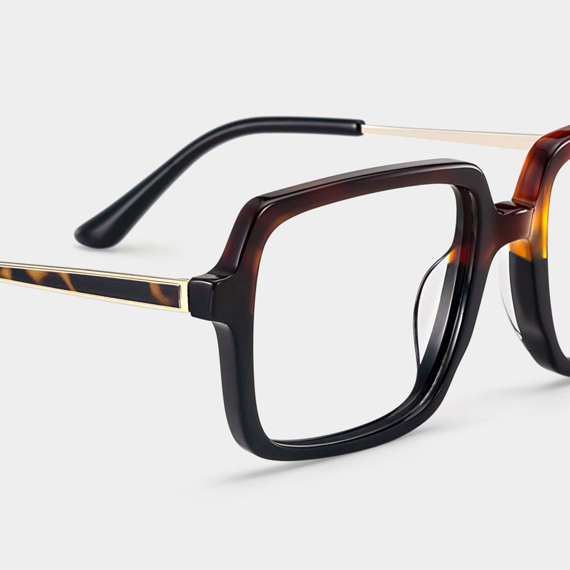 Beatrice Zweifarbig Rechteckig Brille5