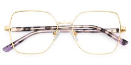 Billie Gold Geometrisch Brille3