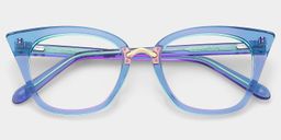 Martha Blau Cateye Brille1