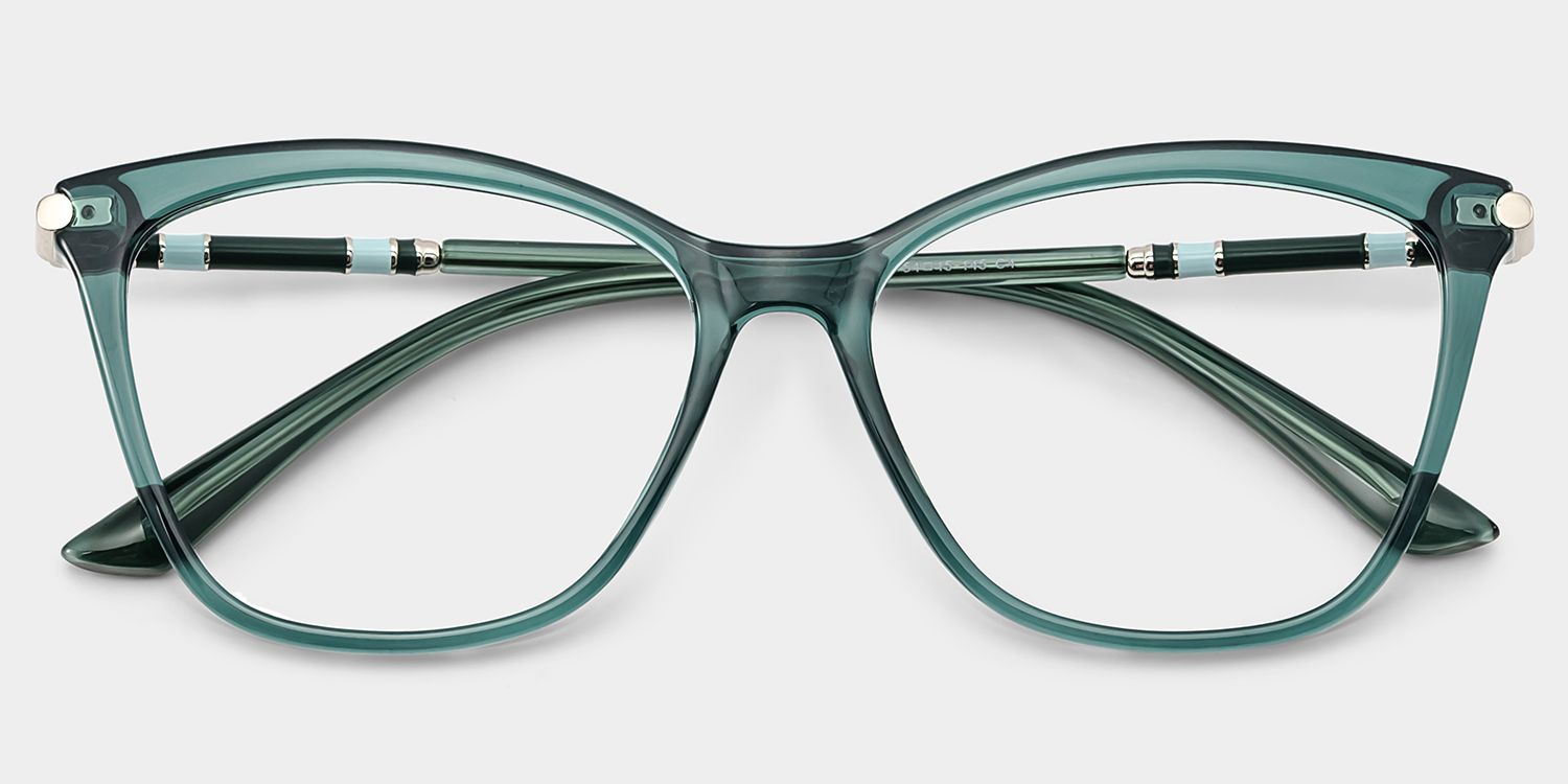 Emma Grün Quadratisch Brille3