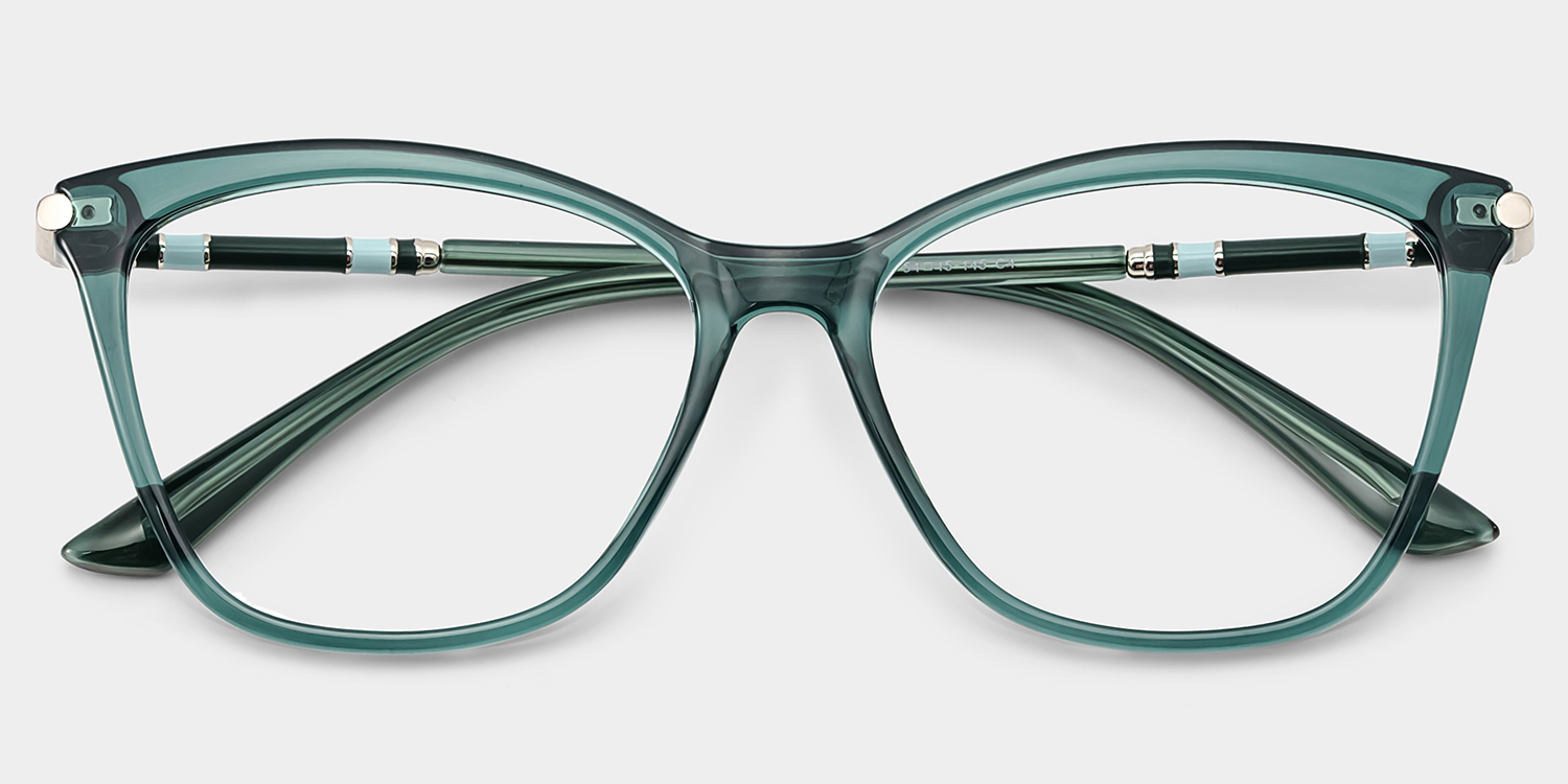 Emma Grün Quadratisch Brille3