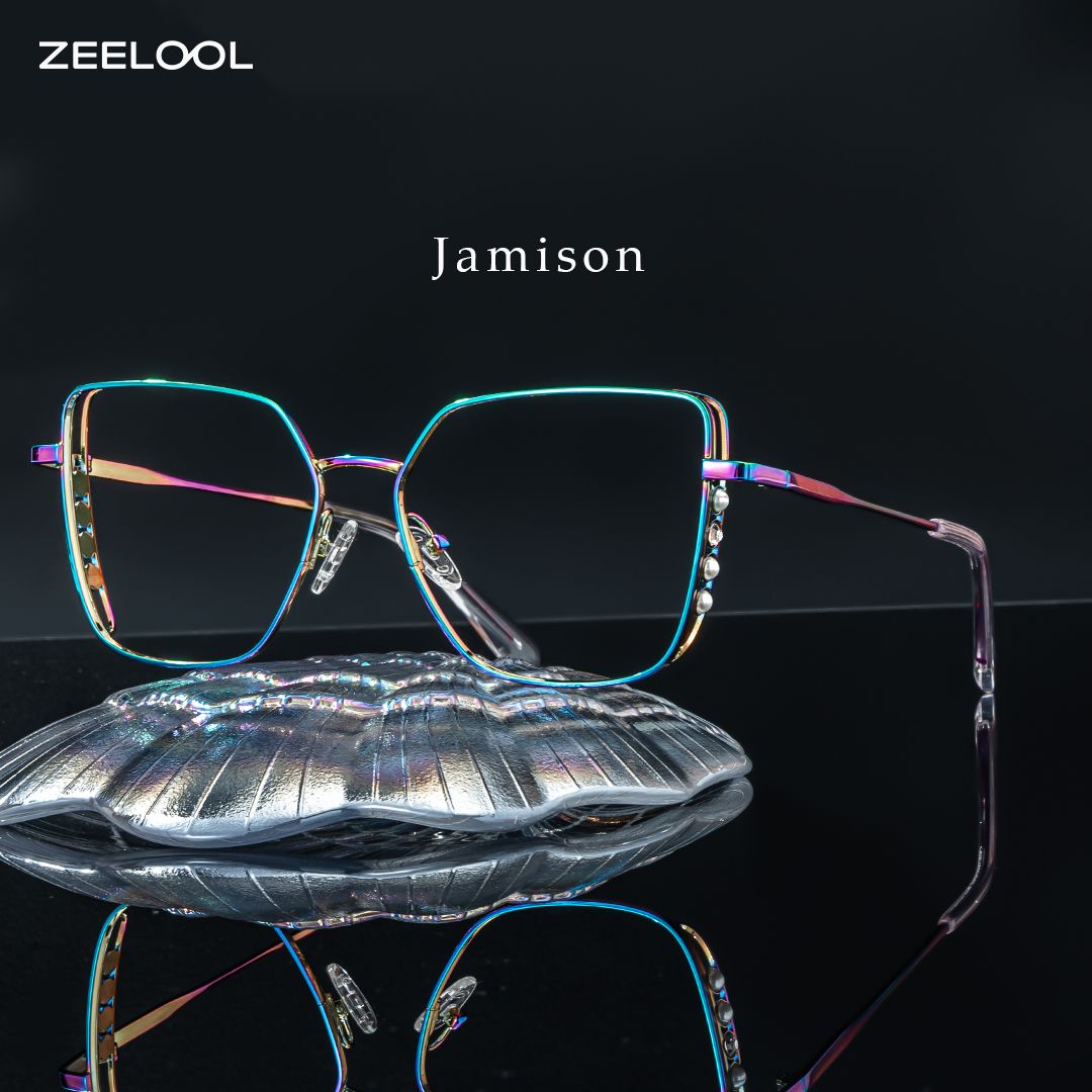 Jamison Bunt Quadratisch Metall Brille0