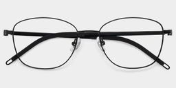 Tianna Schwarz Rechteckig Brille3