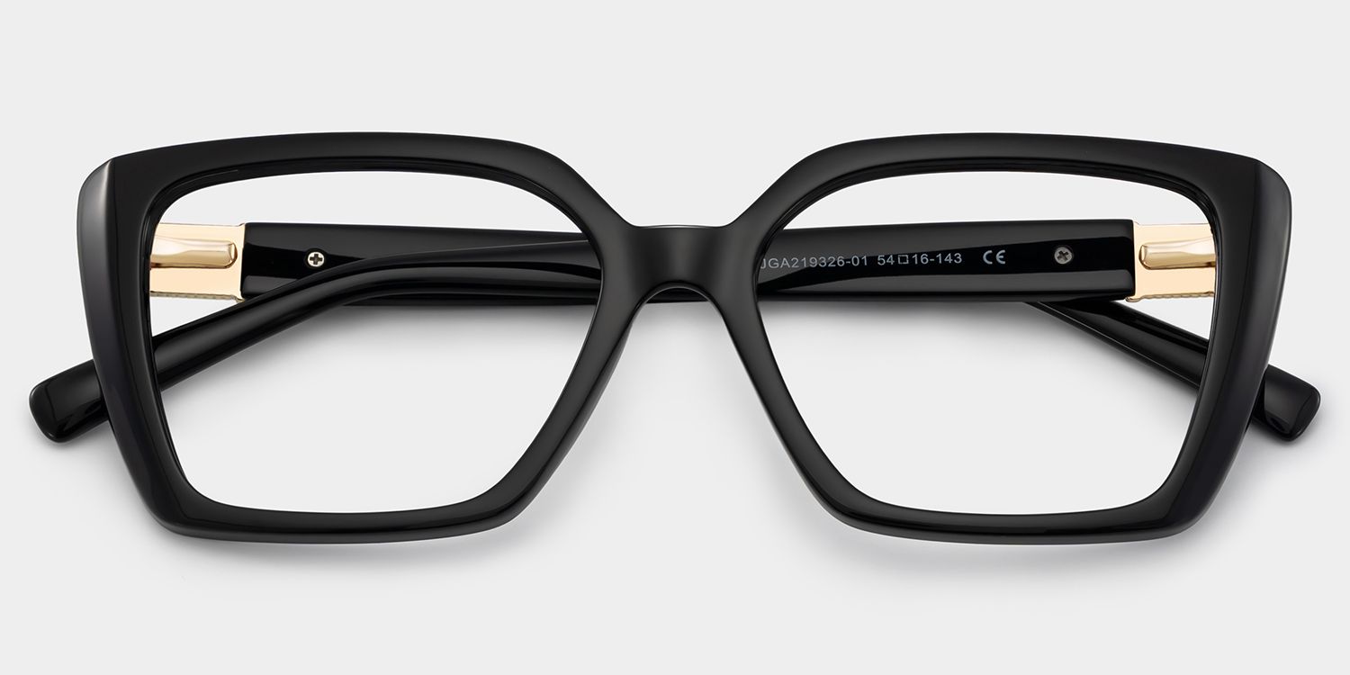 Emery Schwarz Quadratisch Brille2
