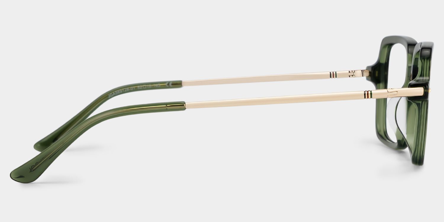 Asher Grün Rechteckig Brille4