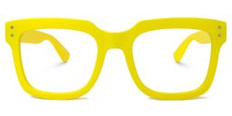 Liizbeett Gelb Quadratisch Brille1