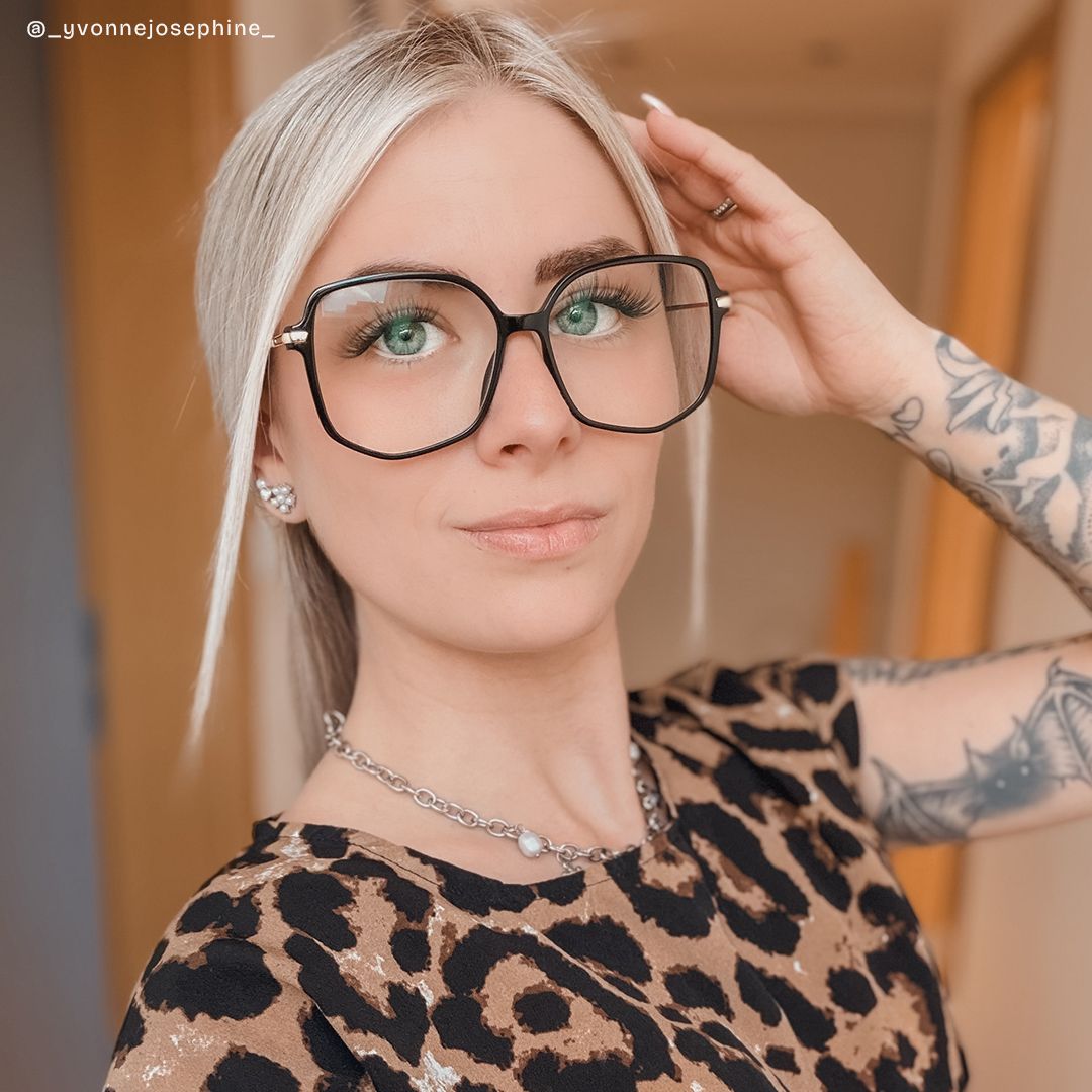 Payton Schwarz Geometrisch Brille6