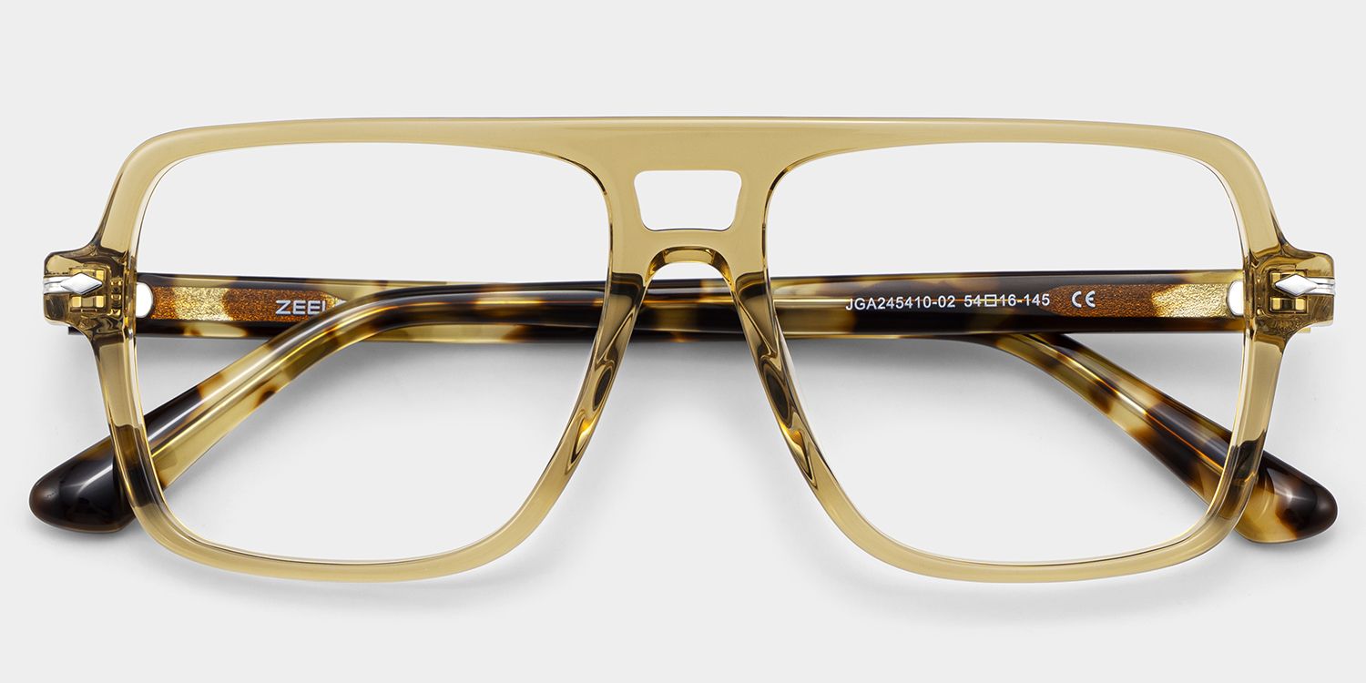 Easton Braune Pilotenbrille aus Acetat im lässigen Stil | ZEELOOL4