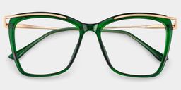 Matia Grün Quadratisch Brille1