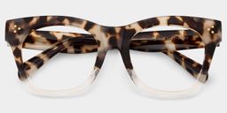 Tandy Hell Tortoise Rechteckige Brille1
