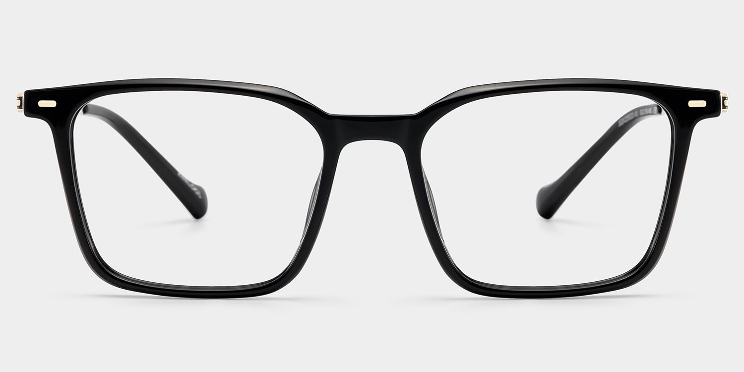 Archer Schwarz Rechteckig Brille1