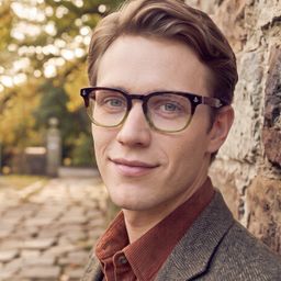 Pierce Braun-Grün Rund Brille7